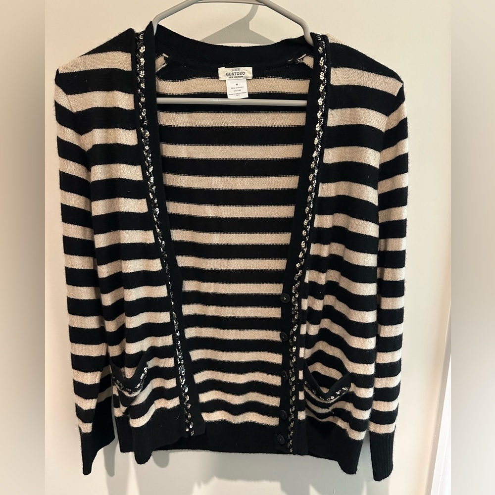 J Crew cardigan size medium with sparkles.